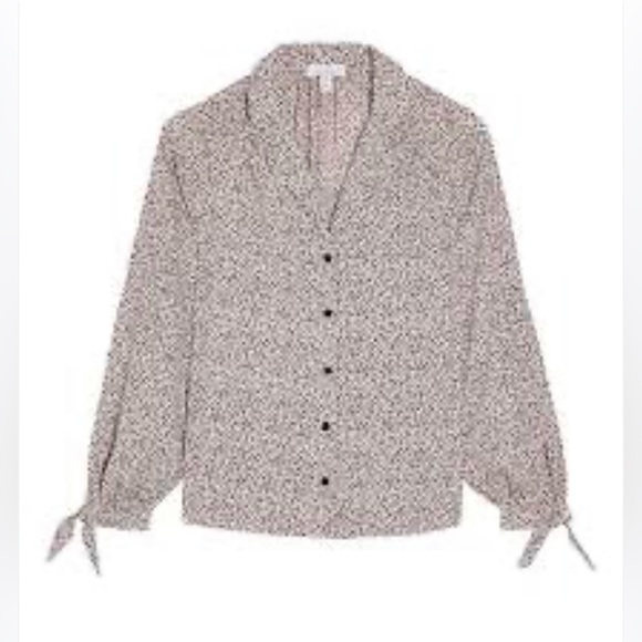 NWOT Topshop Animal Print Button Up Shirt Women’s Size 14 - Picture 2 of 10